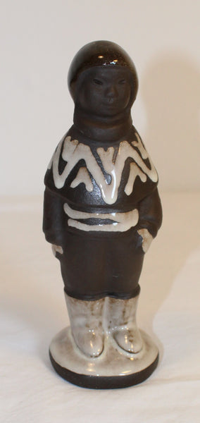 Hyllested Ceramics Greenland Eskimo Figurine 16 cm for sale. hyllested keramik figur eskimo til salg