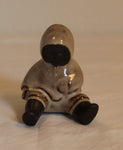 Hyllested Ceramics Figurine Sitting Eskimo Child 7 cm for sale. eskimo barn sidende figur hyllested til salg