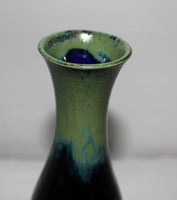 Carl-Harry Stålhane For Designhuset Large Blue And Green Vase 27 cm Tall swedish pottery for sale. Svensk stentøj vase til salg blå og grøn glaseret til salg