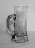 German Kneipekrug 1870 Beer Glass 0,2 Liter Size Clear Glass 15,5 cm for sale. tysk gammelt antikt glas øl krus ølkrus til salg
